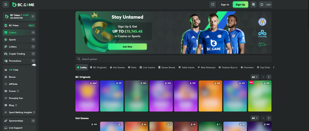 BC Game - Más de 100 Criptomonedas Aceptadas Con Originales Provably Fair