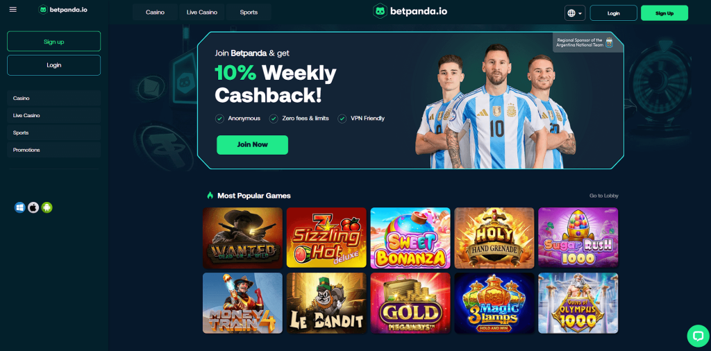 BetPanda - Red Lightning Bitcoin Con Retiros Instantáneos Sin Comisiones